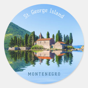 Benutzerdefinierter Text Montenegro Runder Aufkleber