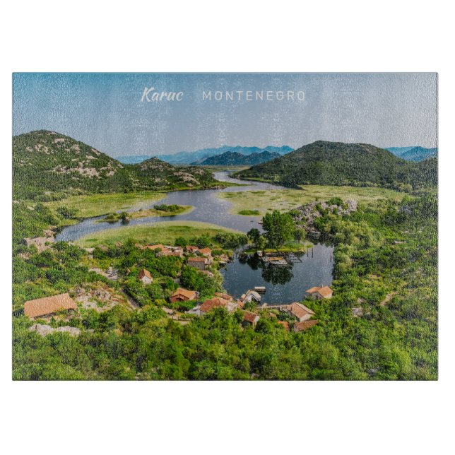 Benutzerdefinierter Text Montenegro Schneidebrett (Vorderseite)