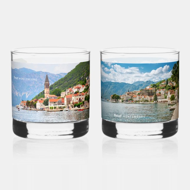Benutzerdefinierter Text Montenegro Whiskyglas (Vorderseite)