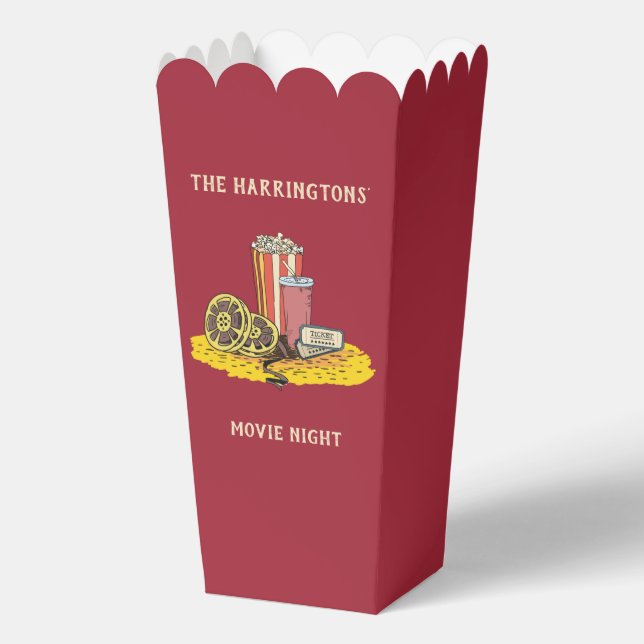 Benutzerdefinierter Text Movie Night Geschenkschachtel (Vorderseite)