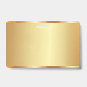 Benutzerdefinierter Text Name Logo Name Gold Leere Ausweis