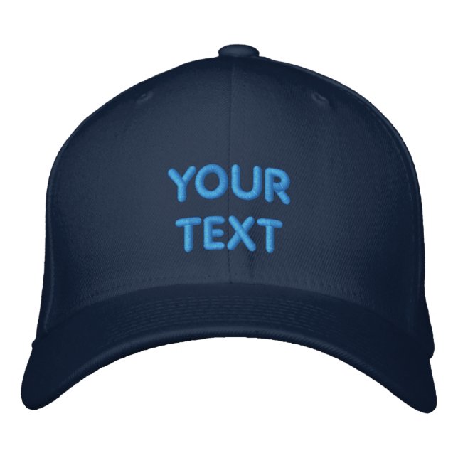 Benutzerdefinierter Text / Name / Logo - Personali Bestickte Baseballkappe (Vorderseite)
