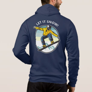 Benutzerdefinierter Text & Name SNOWBOARDER Hoodie