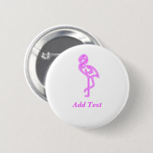 Benutzerdefinierter Text Neonpinken Flamingo-Firme