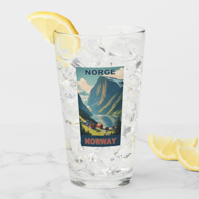 Benutzerdefinierter Text Norwegen Glas (Vorderseite Ice)