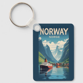 Benutzerdefinierter Text Norwegen Schlüsselanhänger