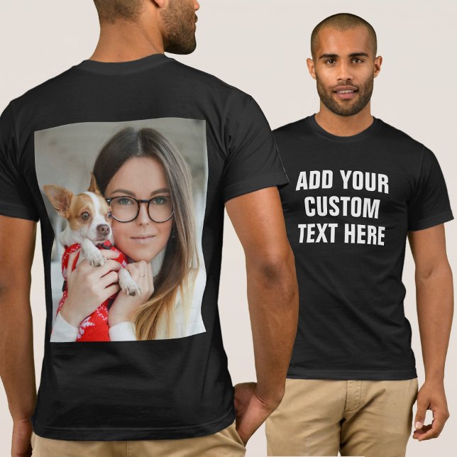 Benutzerdefinierter Text oder Name & Foto auf der  T-Shirt (Von Creator hochgeladen)