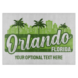 Benutzerdefinierter Text Orlando Florida Schneidebrett
