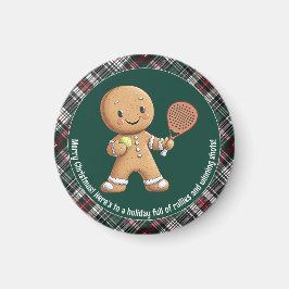 🎾 🎄 benutzerdefinierter Text, Padel Powered Chri Magnet