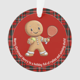 🎾 🎄 benutzerdefinierter Text, Padel Powered Chri Ornament