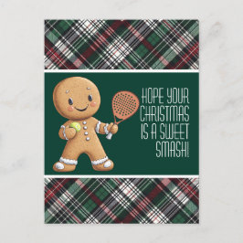 🎾 🎄 benutzerdefinierter Text, Padel Powered Chri Postkarte