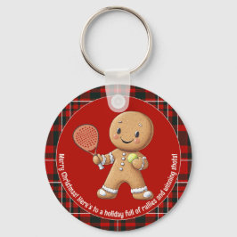 🎾 🎄 benutzerdefinierter Text, Padel Powered Chri Schlüsselanhänger