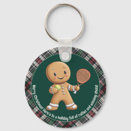 🎾 🎄 benutzerdefinierter Text, Padel Powered Chri Schlüsselanhänger