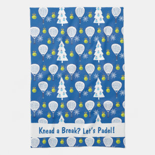 🎾 🎄 Benutzerdefinierter Text Padel Smashing Weih Geschirrtuch