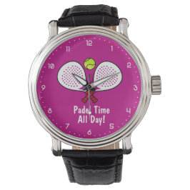 Benutzerdefinierter Text 🎾 Padel Smashzeit Armbanduhr