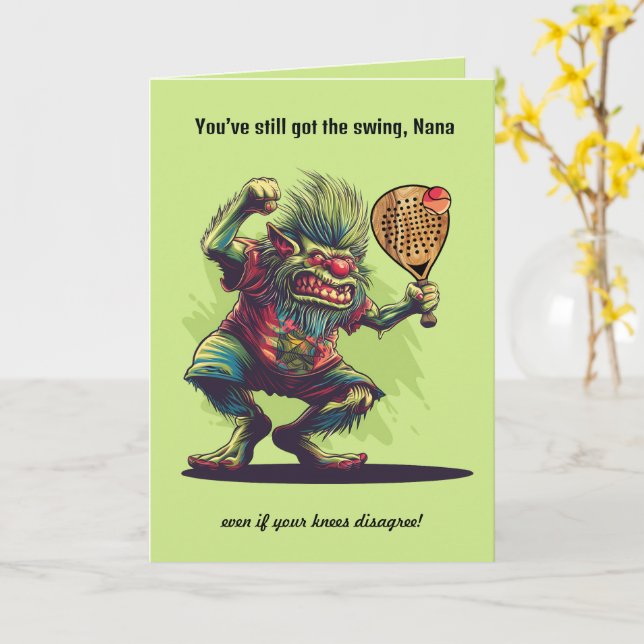 Benutzerdefinierter Text, padel Trollin'' Court Na Karte (Gelbe Blume)