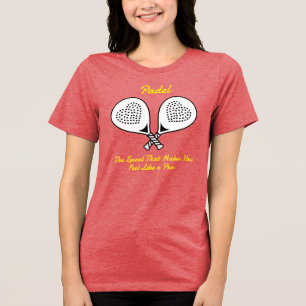 Benutzerdefinierter Text, Padel: Upgrade Ihres Spi Tri-Blend Shirt
