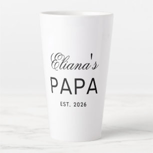 Benutzerdefinierter Text Papa Latte Tasse Geschenk