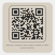Benutzerdefinierter Text Pastell Creamy Vanilla QR