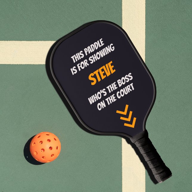 Benutzerdefinierter Text Personalisiert Schwarz Pickleball Schläger (Von Creator hochgeladen)