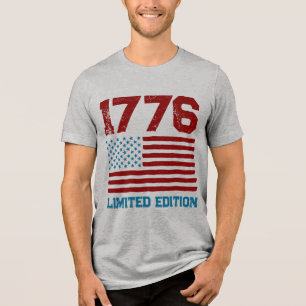 Benutzerdefinierter Text Personalisierte amerikani Tri-Blend Shirt