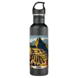 Benutzerdefinierter Text Peru Machu Picchu Edelstahlflasche