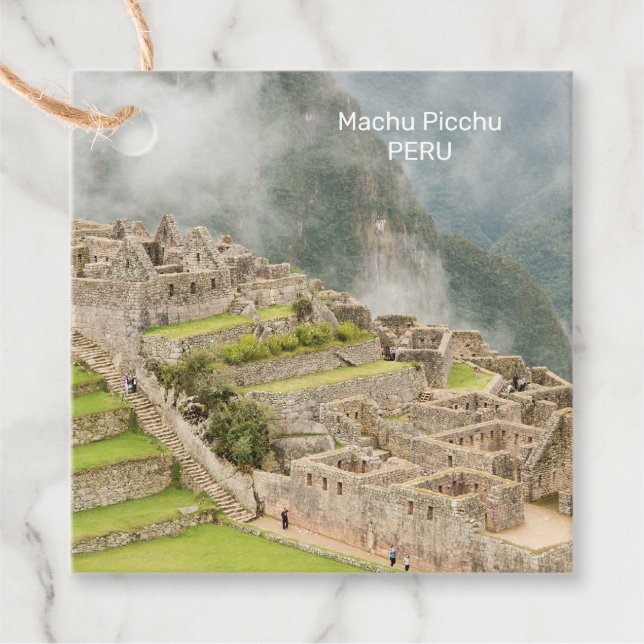 Benutzerdefinierter Text Peru Machu Picchu Geschenkanhänger (Vorderseite)