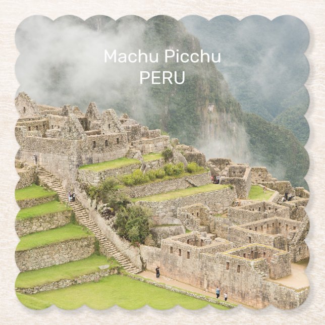 Benutzerdefinierter Text Peru Machu Picchu Untersetzer (Vorderseite)