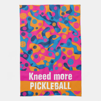 Benutzerdefinierter Text Pickleball-Party-Camoufla Geschirrtuch