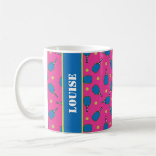 Benutzerdefinierter Text Pickleball Playtime Kaffeetasse