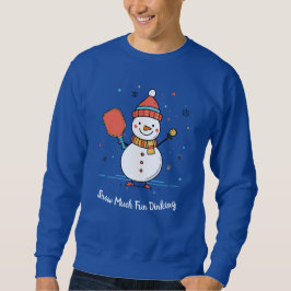 Benutzerdefinierter Text Pickleball Snowman Cheer Sweatshirt