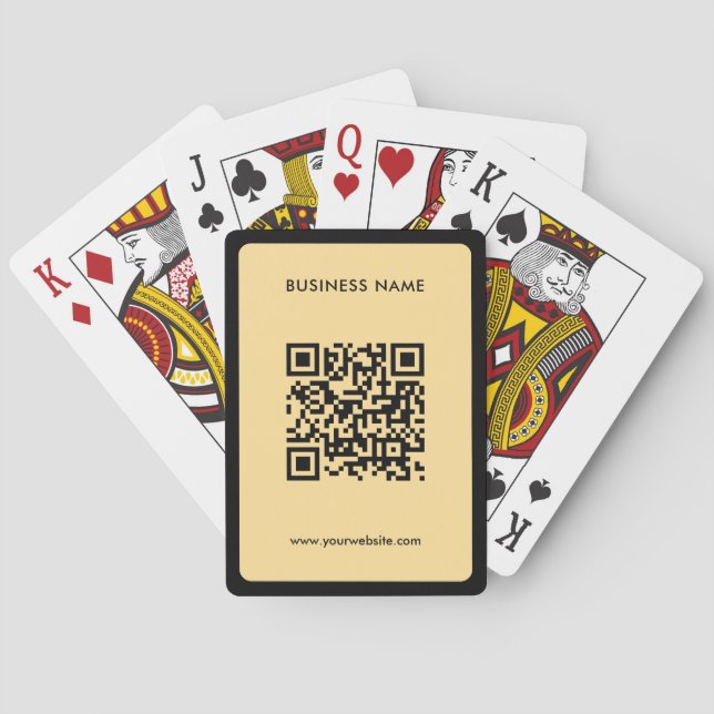 Benutzerdefinierter Text QR-Code Upload Geschäftsl Spielkarten (Rückseite)