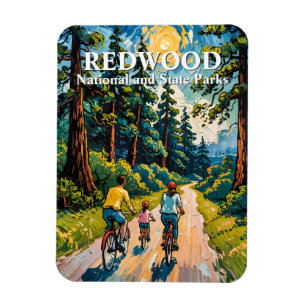 Benutzerdefinierter Text Redwood Forest Familienra Magnet