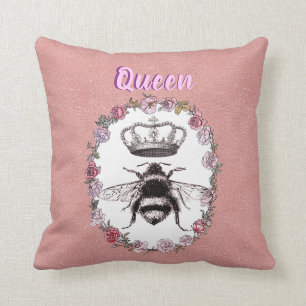 Benutzerdefinierter Text/Rose Goldkraut Wasserfarb Kissen