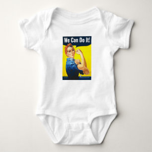 Benutzerdefinierter Text, Rosie the Riveter "We Ca Baby Strampler