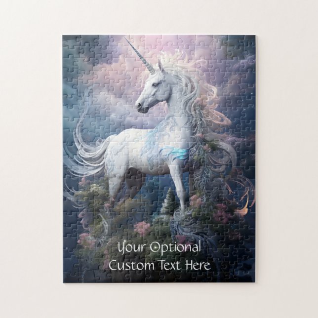 Benutzerdefinierter Text Schönes Einhorn (Vertikal)