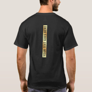 Benutzerdefinierter Text Schwarz- und Goldmünzen Z T-Shirt
