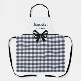 Benutzerdefinierter Text Schwarz-weiß Büffel Karie Schürze