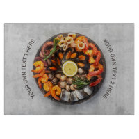Benutzerdefinierter Text Seafood Platine