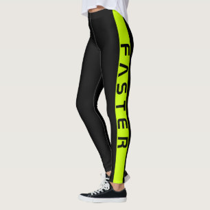 Benutzerdefinierter Text Seitenstreifen über Schwa Leggings