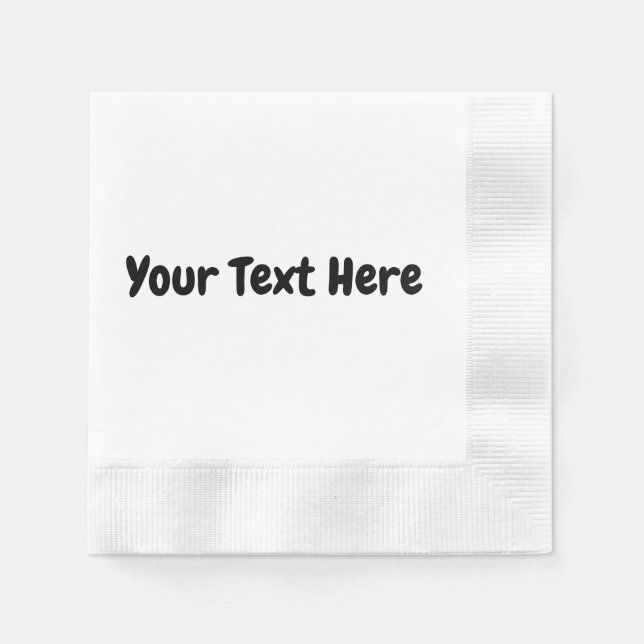 Benutzerdefinierter Text Serviette (Vorderseite)