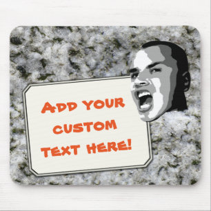 Benutzerdefinierter Text-Shout auf Granitfelsengew Mousepad