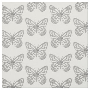 Benutzerdefinierter Text Silber Grau Art Deco Schm Stoff