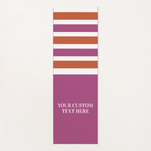 Benutzerdefinierter Text Streifen Muster Yogmatte Yogamatte