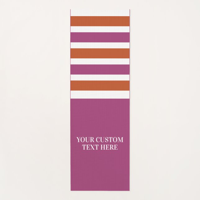 Benutzerdefinierter Text Streifen Muster Yogmatte Yogamatte (Vorderseite)
