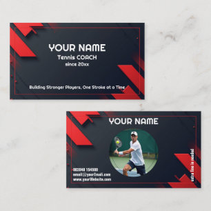 🎾Benutzerdefinierter Text,  Stroke by Stroke Tenn Visitenkarte