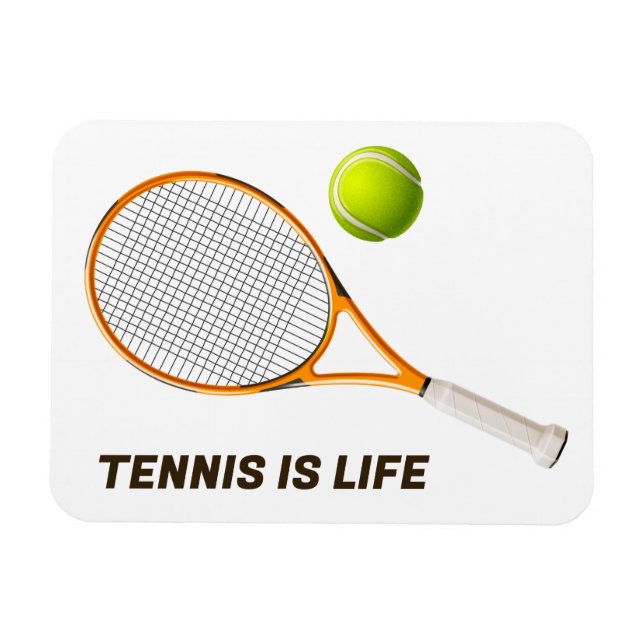 Benutzerdefinierter Text-Tennis Magnet (Horizontal)
