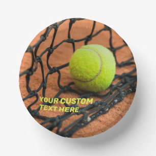 Benutzerdefinierter Text-Tennis Pappteller