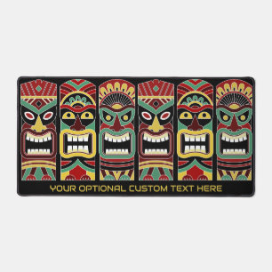 Benutzerdefinierter Text Tiki Totems Schreibtischunterlage