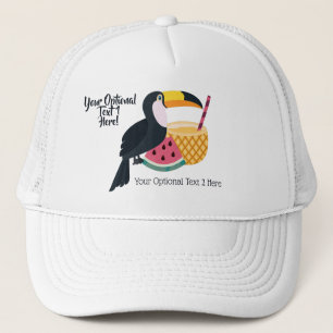 Benutzerdefinierter Text Toucan Illustration Truckerkappe
